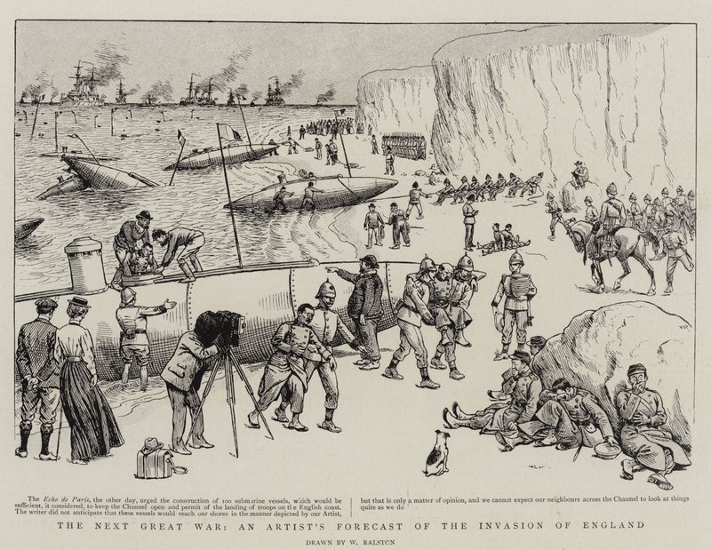 A próxima grande guerra, uma previsão artística da invasão da Inglaterra de William Ralston