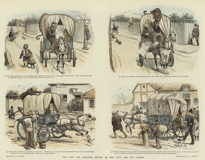 A Verdadeira e Divertida História do Tigre e do Portador (cromolito) de William Ralston