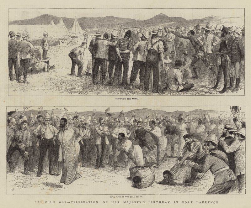 A Guerra Zulu, Comemoração do Aniversário de Sua Majestade em Fort Laurence de William Ralston