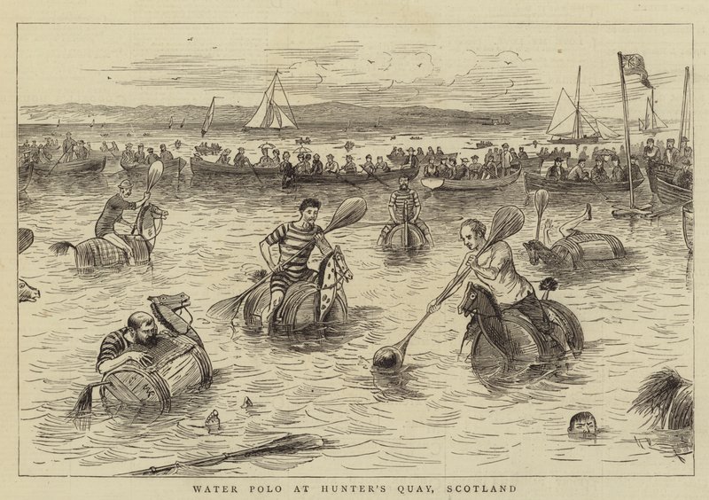 Polo aquático no Hunter&39;s Quay, na Escócia de William Ralston