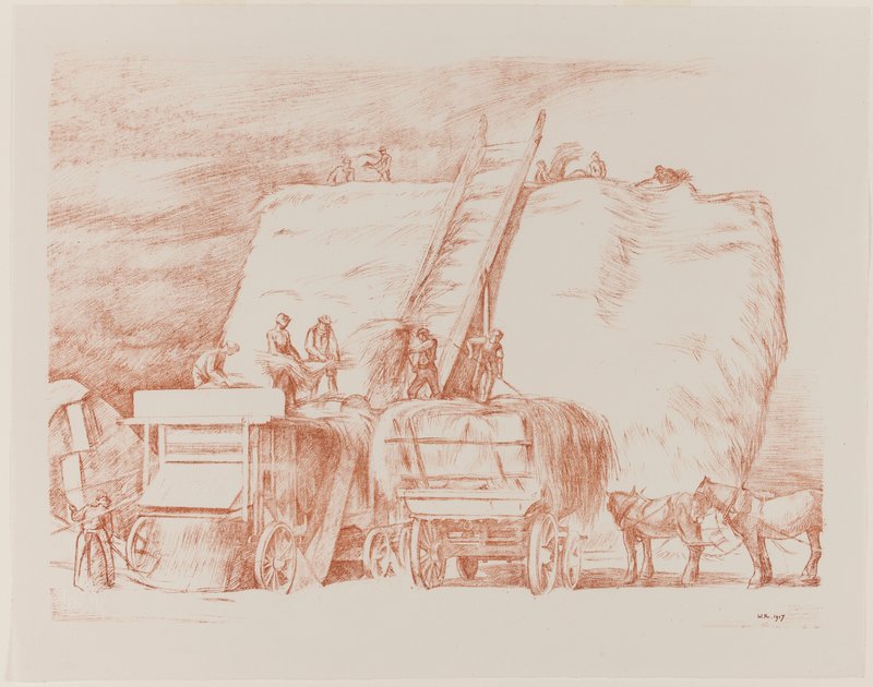 Debulha de trigo de William Rothenstein