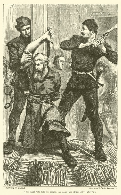 Sua mão foi levantada contra a estaca e de William Small