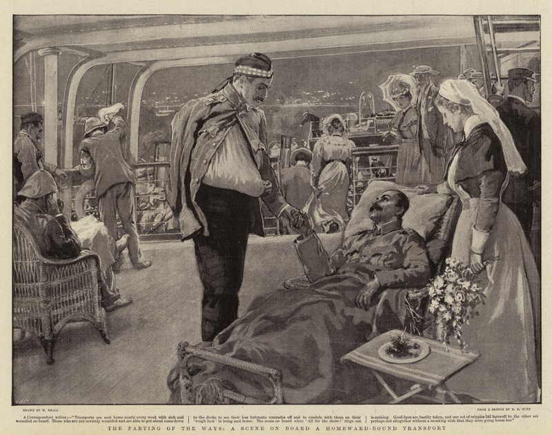 A divisão dos caminhos, uma cena a bordo de um transporte com destino a casa de William Small