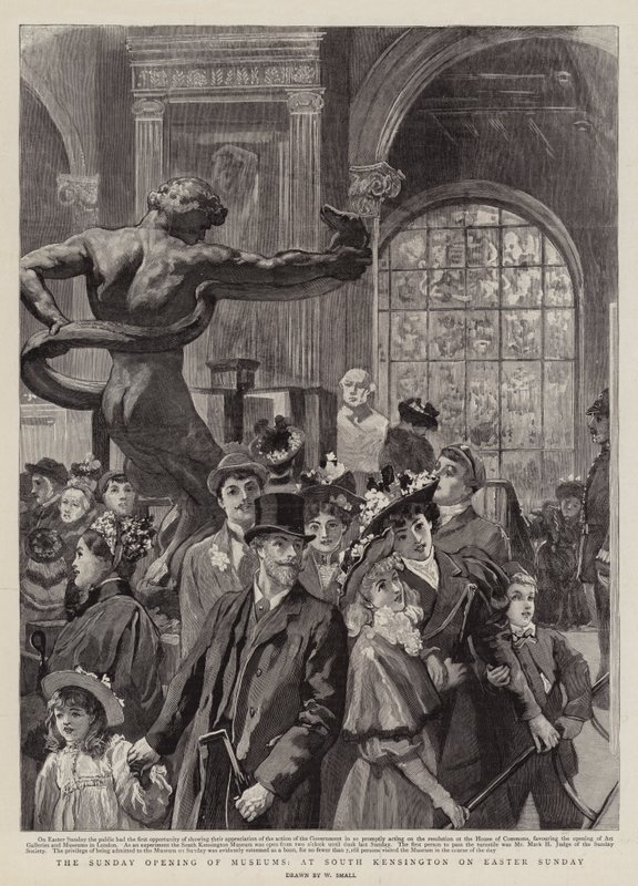 O Domingo de Abertura dos Museus, em South Kensington no Domingo de Páscoa de William Small