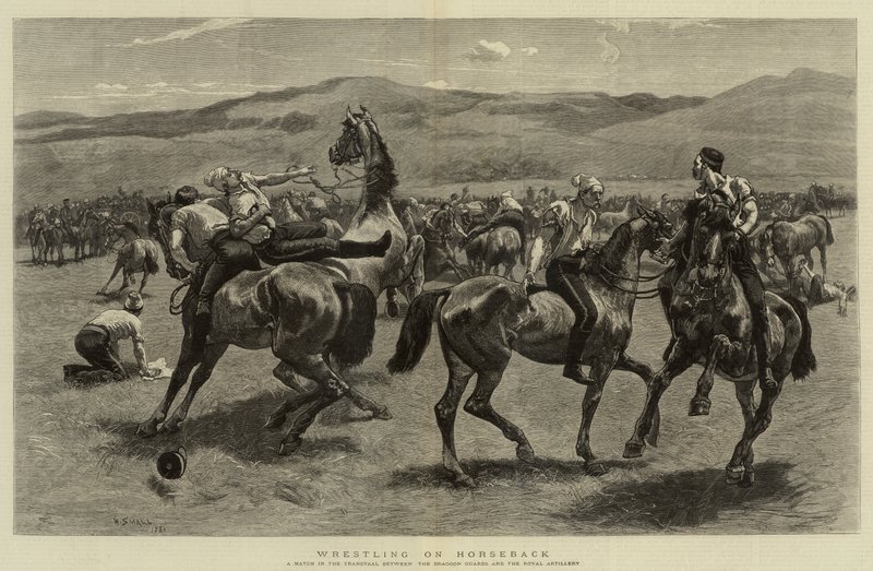 Wrestling a cavalo de William Small