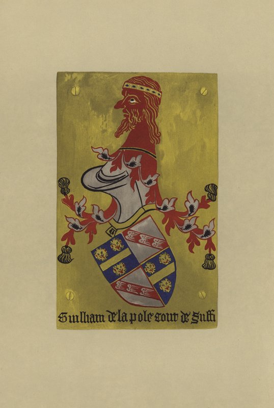 Sir William de la Pole, conde de Dreux, conde de Pembroke, e marquês e duque de Suffolk, 1421-1450 (cromolito) de William St John Hope