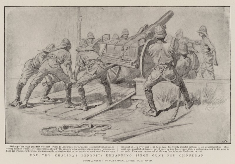 Para o Benefício do Califa, embarque em Siege Guns para Omdurman de William T. Maud