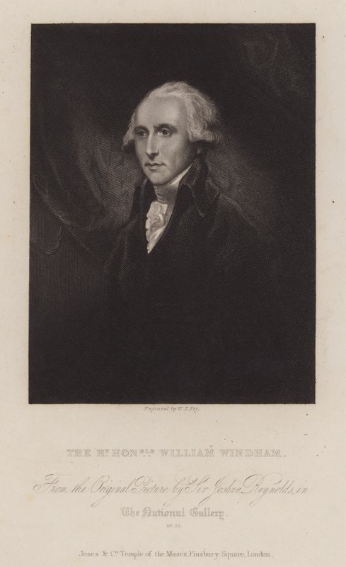 William Windham, político inglês Whig (gravura) de William Thomas Fry