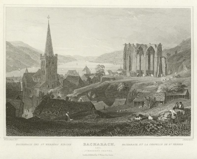 Bacharach e a capela de St. Werner de William Tombleson