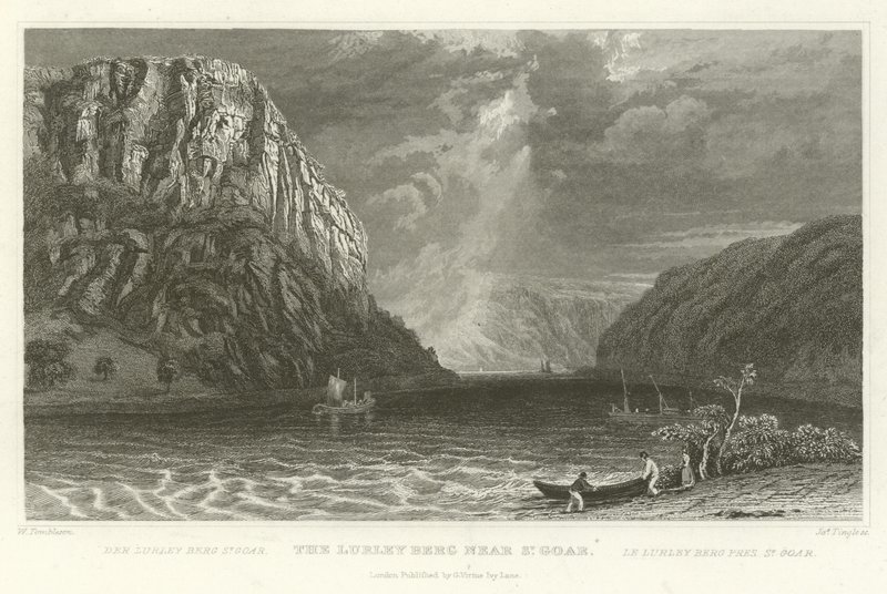 O Lurley Berg perto de St Goar de William Tombleson