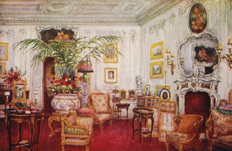 Castelo de Warwick: Boudoir de Lady Warwick (cor litho) de William W. Quatremain