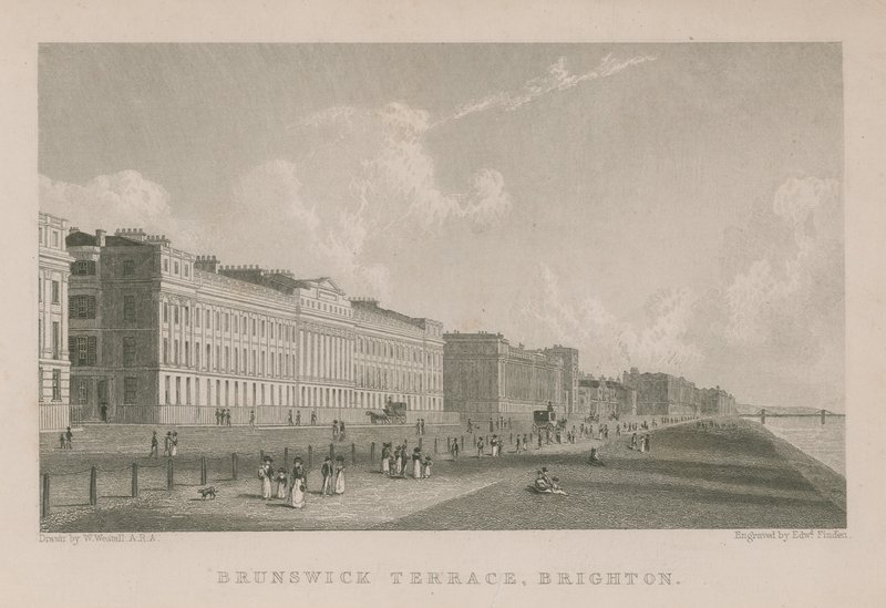 Visão geral, de, brunswick, terraço, em, brighton de William Westall