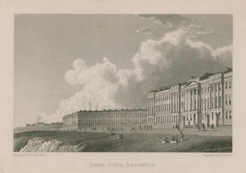 Vista geral da cidade de Kemp em Brighton de William Westall