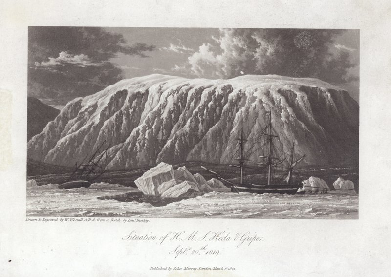 Situação do HMS Hecla e Griper de William Westall