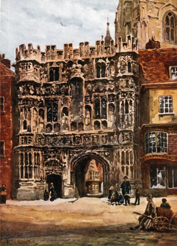 Canterbury, Christchurch Gateway (lito a cores) de William Wiehe Collins