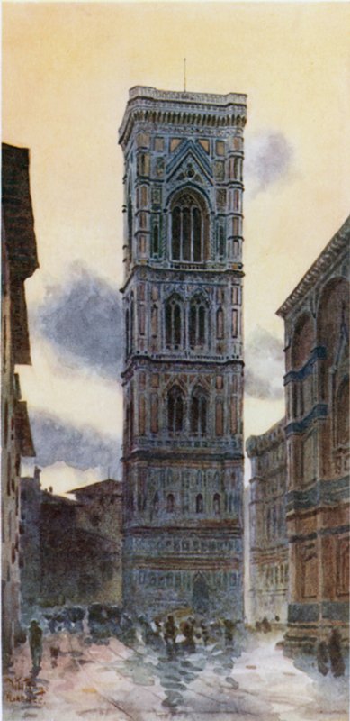 Florença. O Campanile (cor litho) de William Wiehe Collins