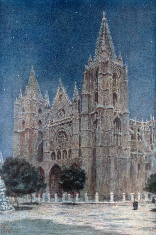 Leon, a Catedral (cor litho) de William Wiehe Collins