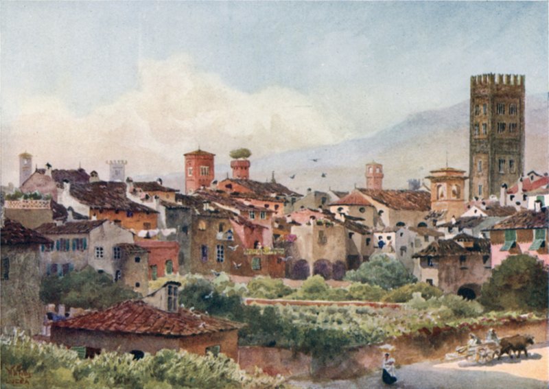 Lucca. Das Muralhas da Cidade (lito colorido) de William Wiehe Collins