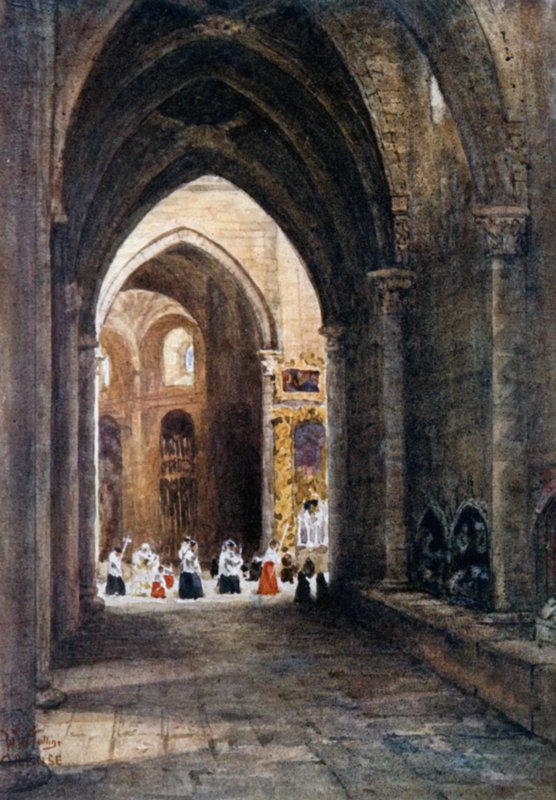 Orense, na Catedral (cor litho) de William Wiehe Collins