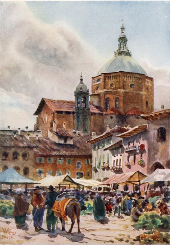 Pavia. A Catedral (cor litho) de William Wiehe Collins