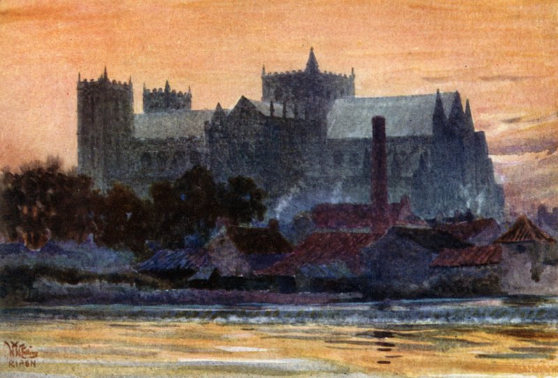 Ripon, a Catedral (lito a cores) de William Wiehe Collins