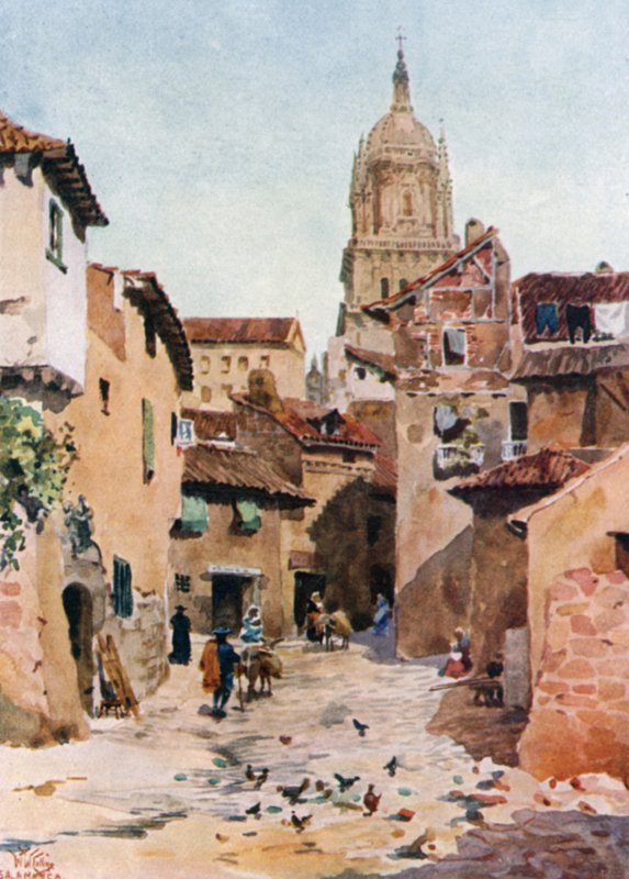 Salamanca, uma rua antiga (lito a cores) de William Wiehe Collins