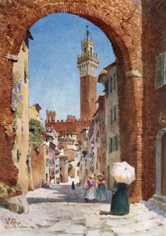 Siena. Interior da Catedral (lito a cores) de William Wiehe Collins