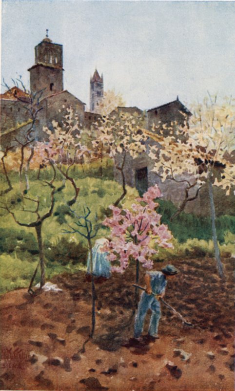 Siena. Debaixo das Paredes (cor litho) de William Wiehe Collins