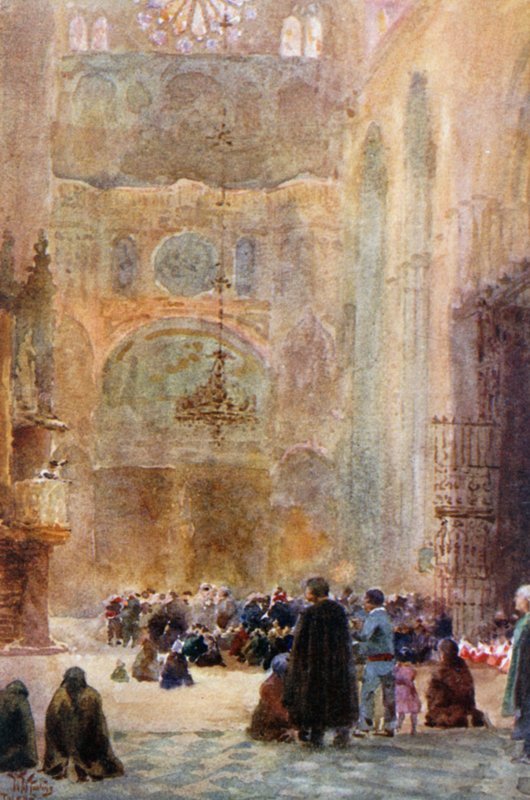 Toledo, o Transeptado do Sul (cor litho) de William Wiehe Collins