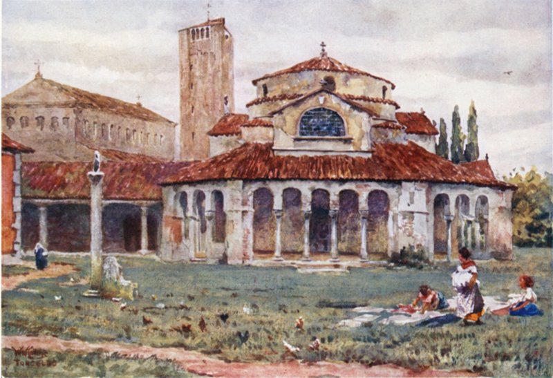 Torcello. Sta Fosca e Catedral (lito a cores) de William Wiehe Collins