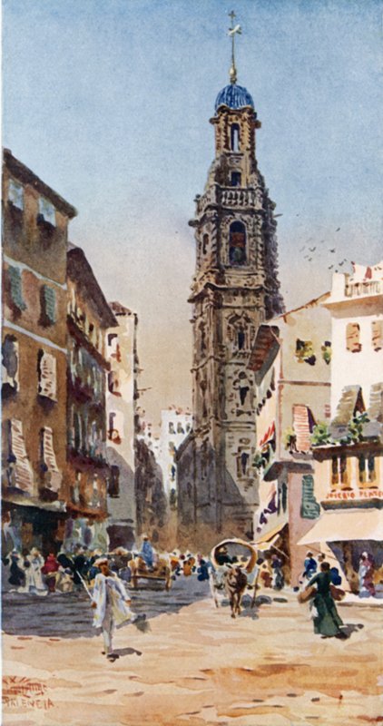 Valencia, San Pablo (lito a cores) de William Wiehe Collins