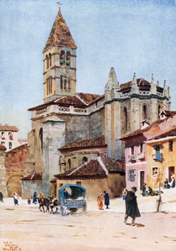 Valladolid, Santa Maria la Antigua (lito a cores) de William Wiehe Collins