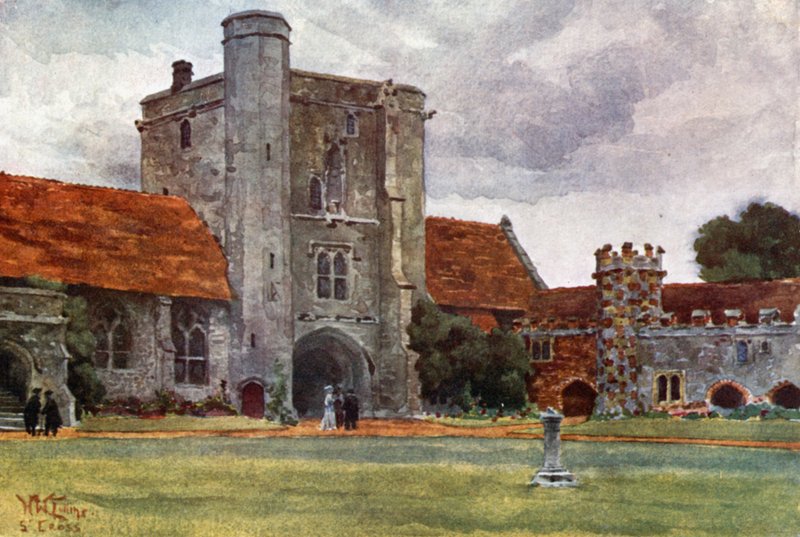 Winchester, St. Cross (cor litho) de William Wiehe Collins