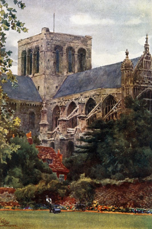 Winchester do Deanery Garden (lito colorido) de William Wiehe Collins