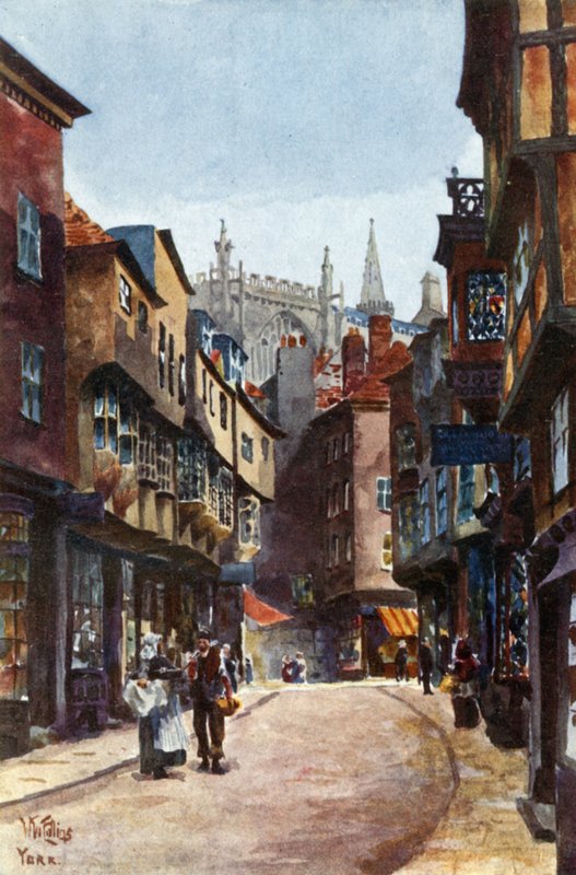 York, Stonegate (cor litho) de William Wiehe Collins