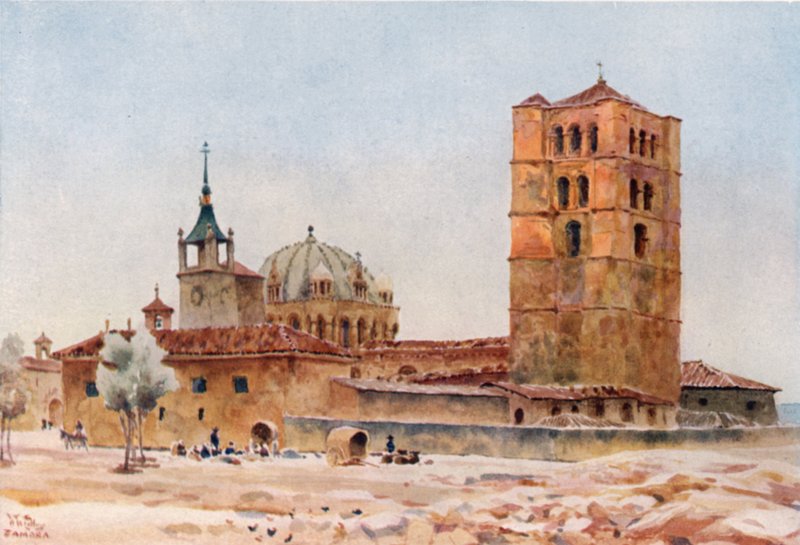 Zamora, a Catedral (lito a cores) de William Wiehe Collins