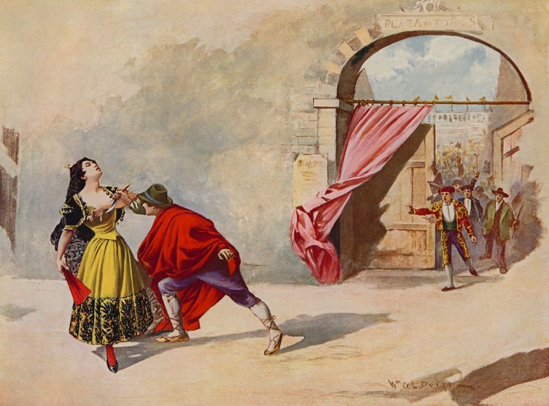 Carmen, cena do ato IV ii de William de Leftwich Dodge
