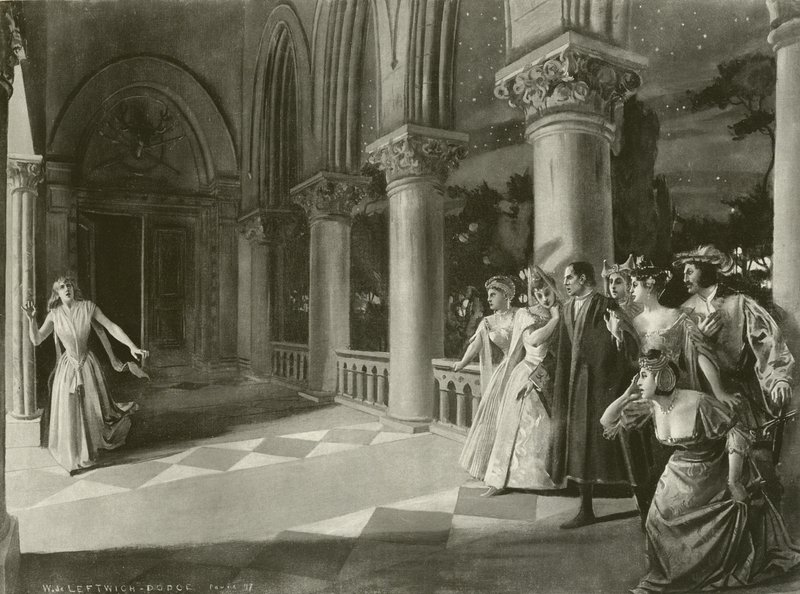 Lucia di Lammermoor, ato III cena vi (gravura) de William de Leftwich Dodge