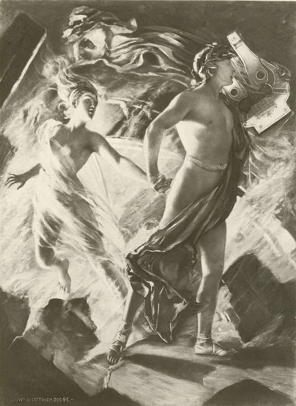 Orfeu e Eurídice, cena do Ato I (gravura) de William de Leftwich Dodge