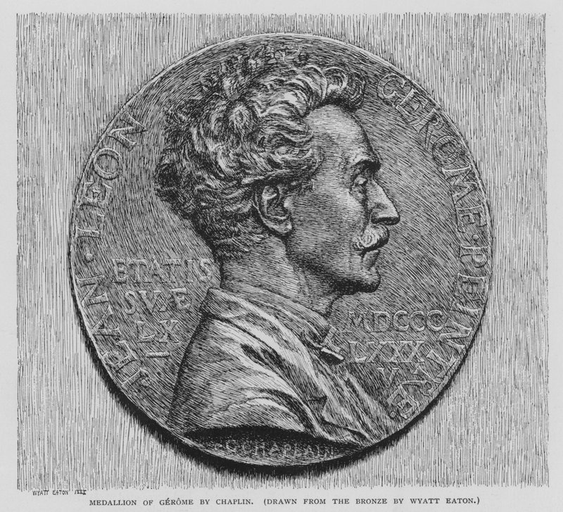 Medalhão de Geroma por Chaplin (litho) de Wyatt Eaton