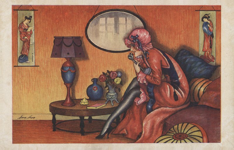 Mulher, telefone de Xavier Sager