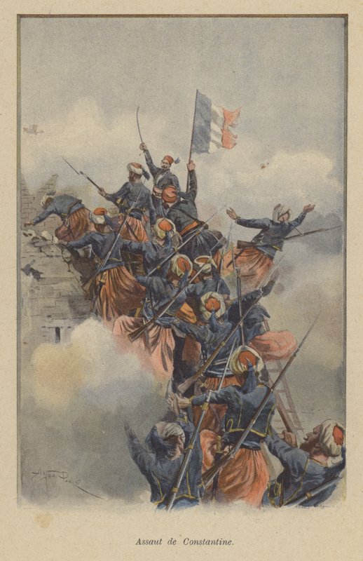 O ataque francês a Constantino durante a conquista da Argélia, 1837 de after Paris