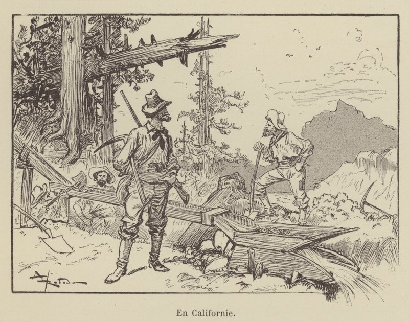 Na Califórnia de after Albert Robida