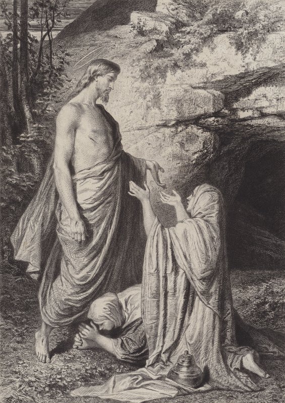 Jesus aparece para as mulheres de after Albert Robida