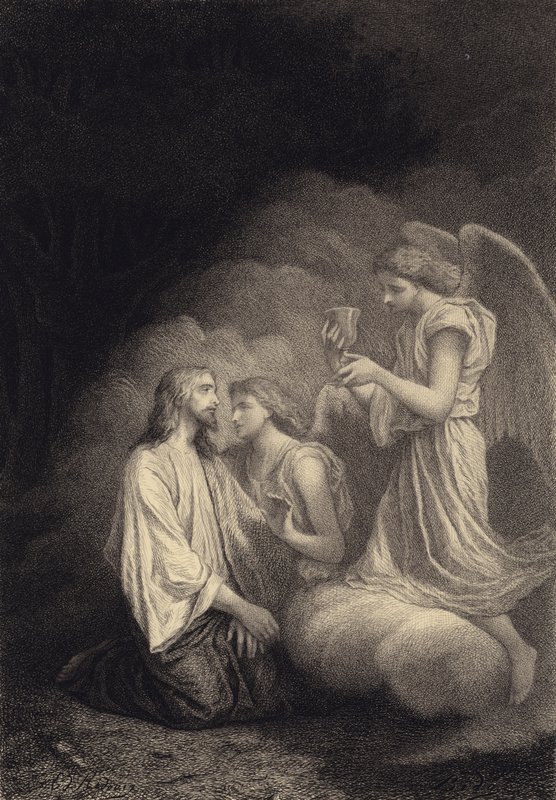 Jesus no Monte das Oliveiras de after Albert Robida