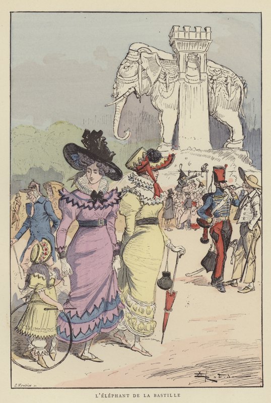 Elefante De La Bastille de after Albert Robida