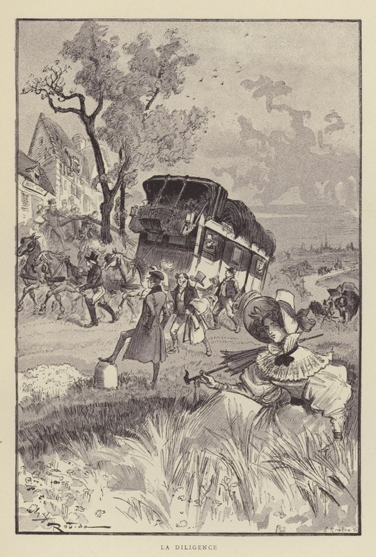 Diligência de after Albert Robida