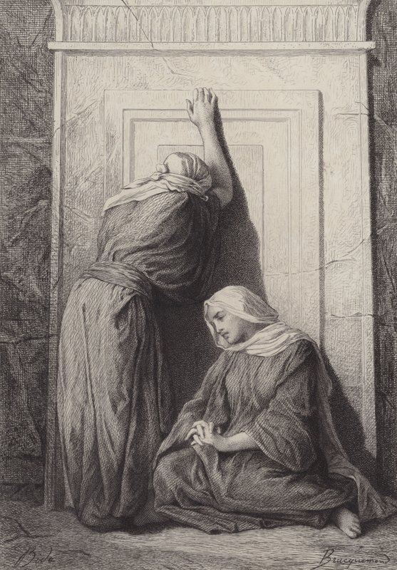 Maria Madalena e a outra Maria de after Albert Robida