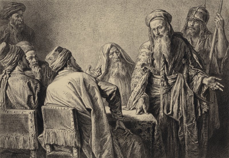Os oficiais dos principais sacerdotes de after Albert Robida