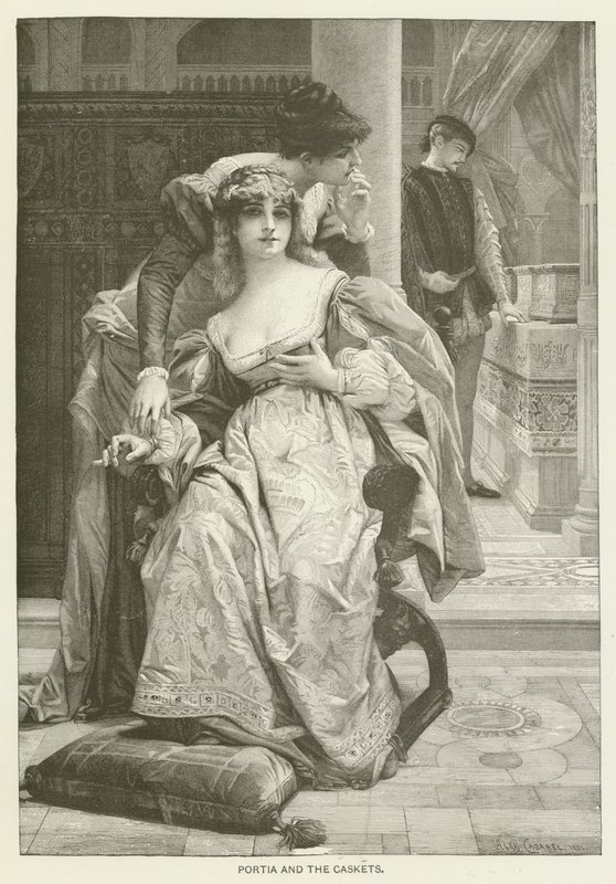 Portia e os caixões de after Alexandre Cabanel